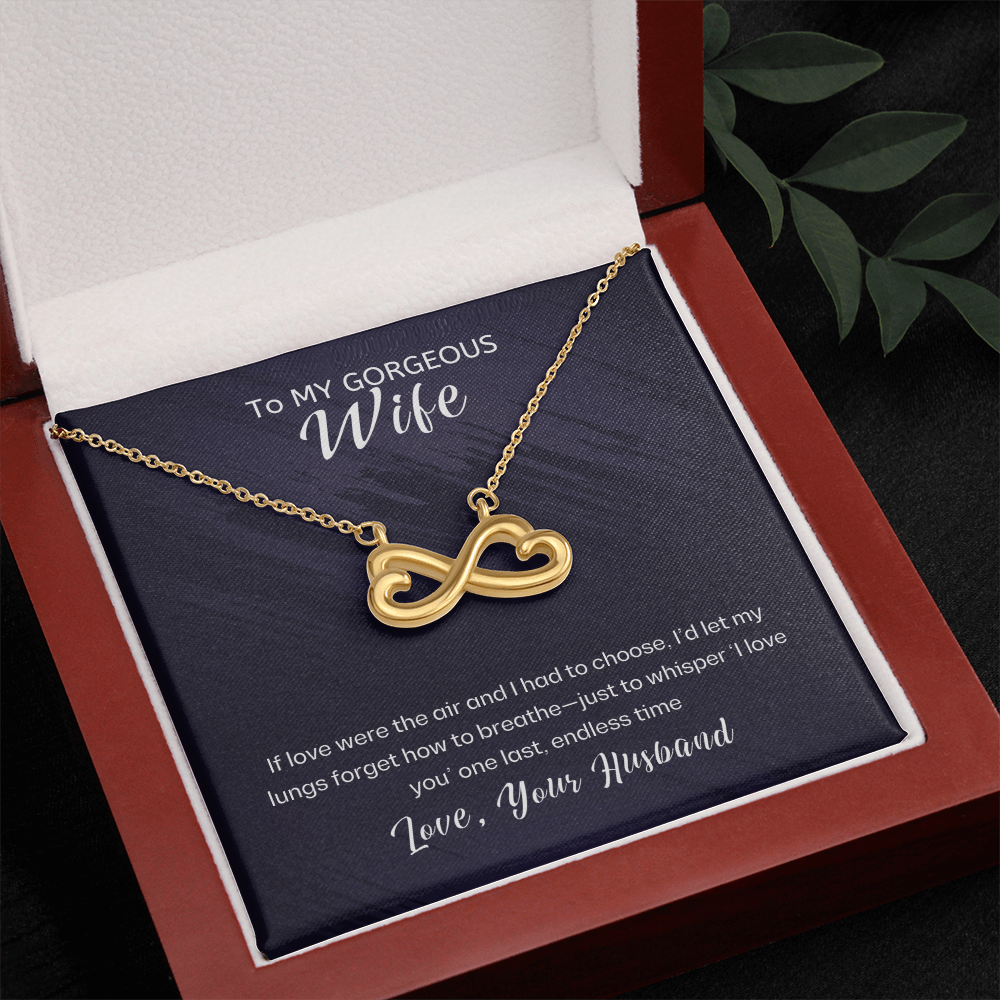 For Wife-Eternal Embrace: The Infinity Love Necklace ShineOn Fulfillment