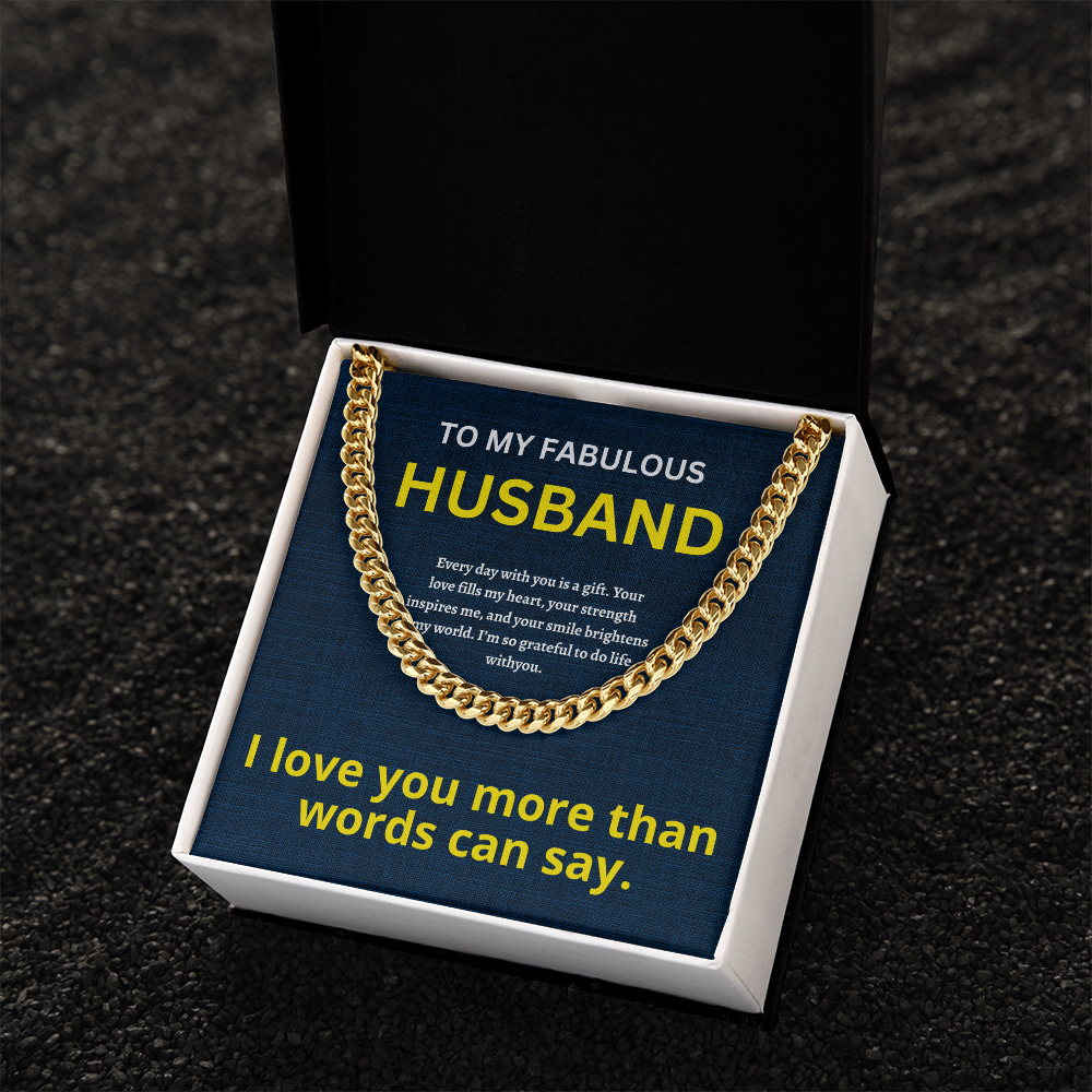 Husband Cuban Chain ShineOn Fulfillment