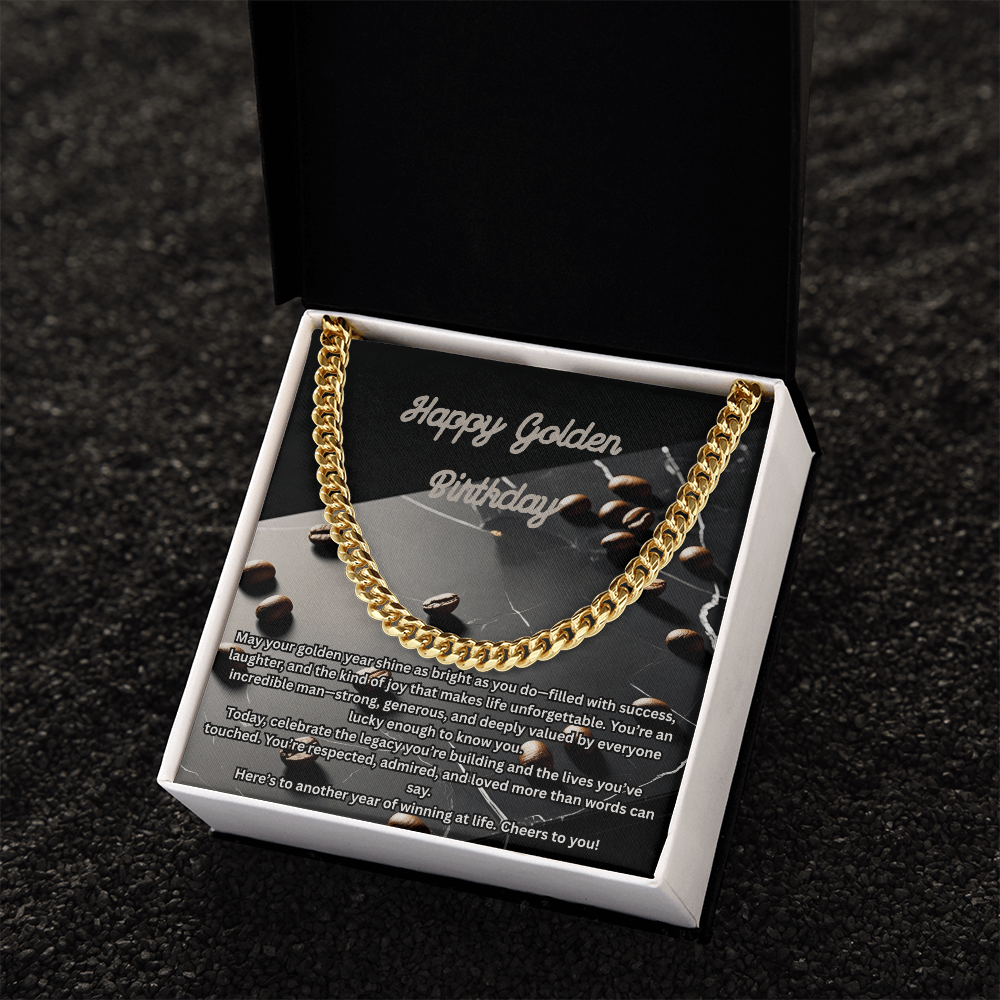 Happy Birthday For Man-Cuban Link Chain ShineOn Fulfillment