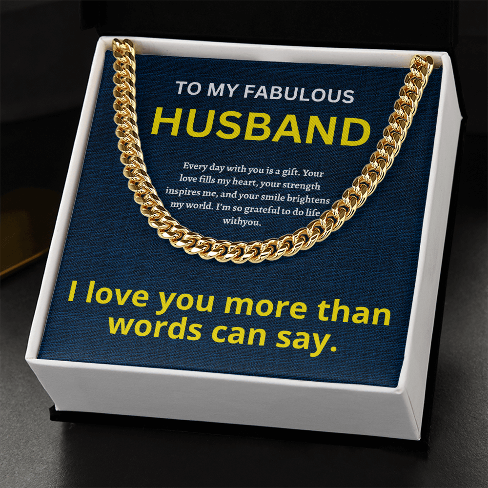 Husband Cuban Chain ShineOn Fulfillment