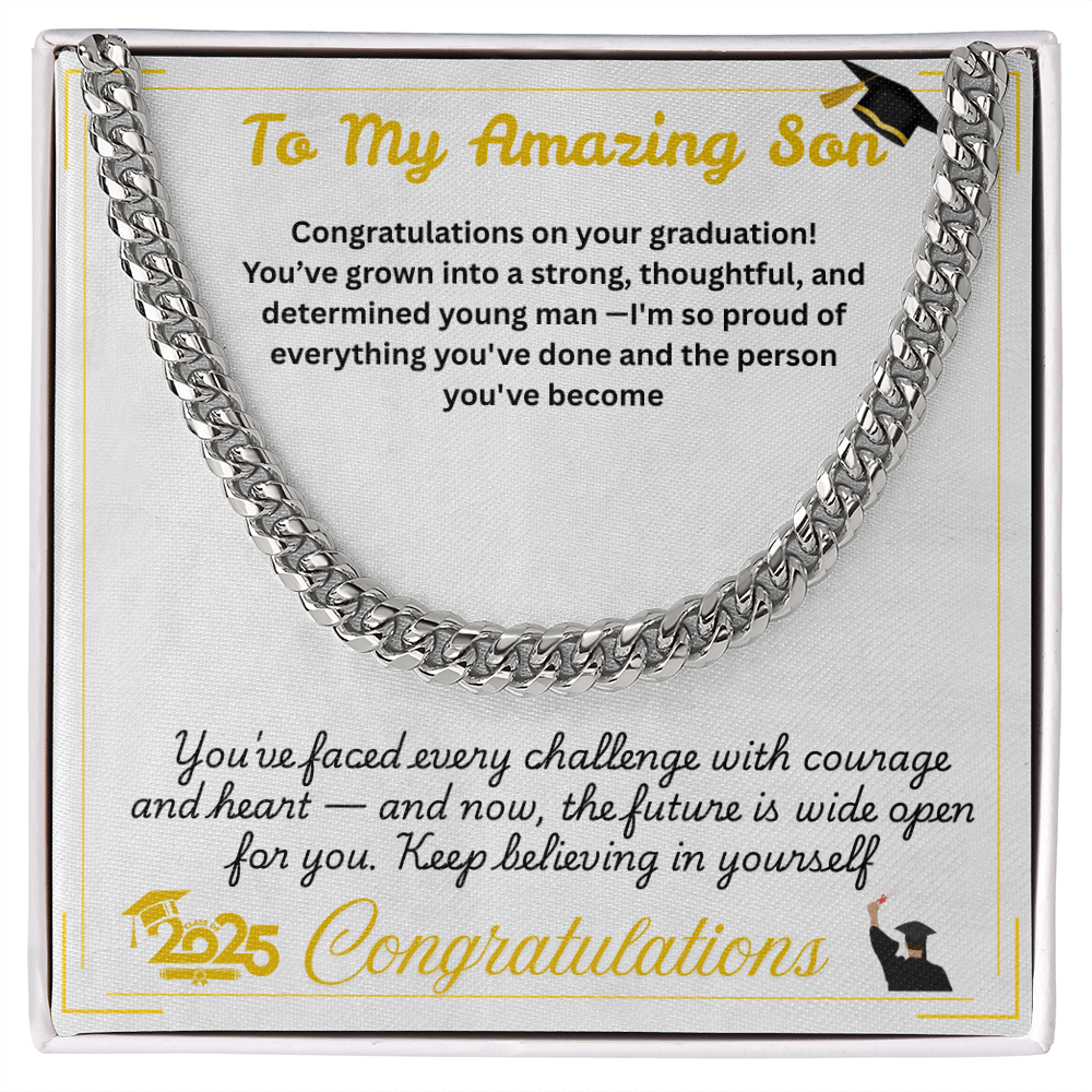 For Son(Graduation) -Cuban Link Chain ShineOn Fulfillment