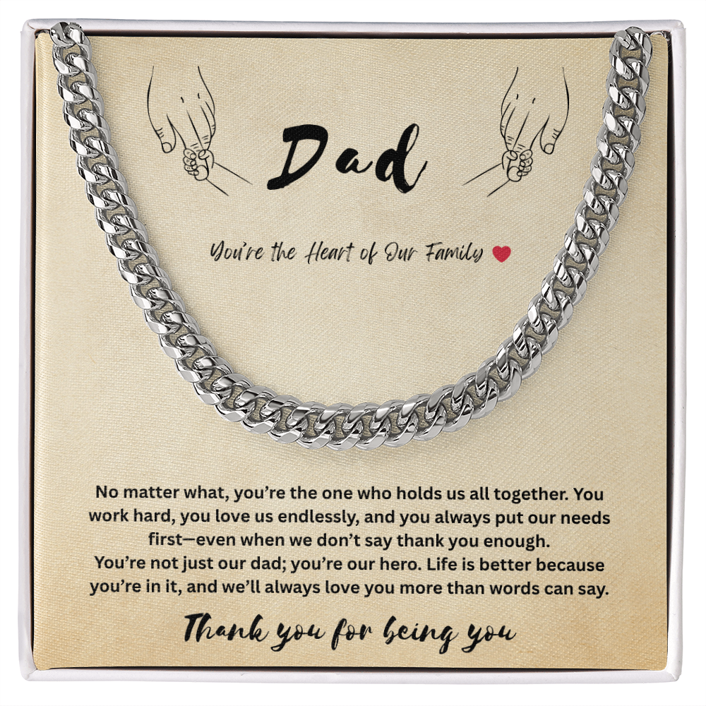 Dad - Cuban Link Chain by children ShineOn Fulfillment