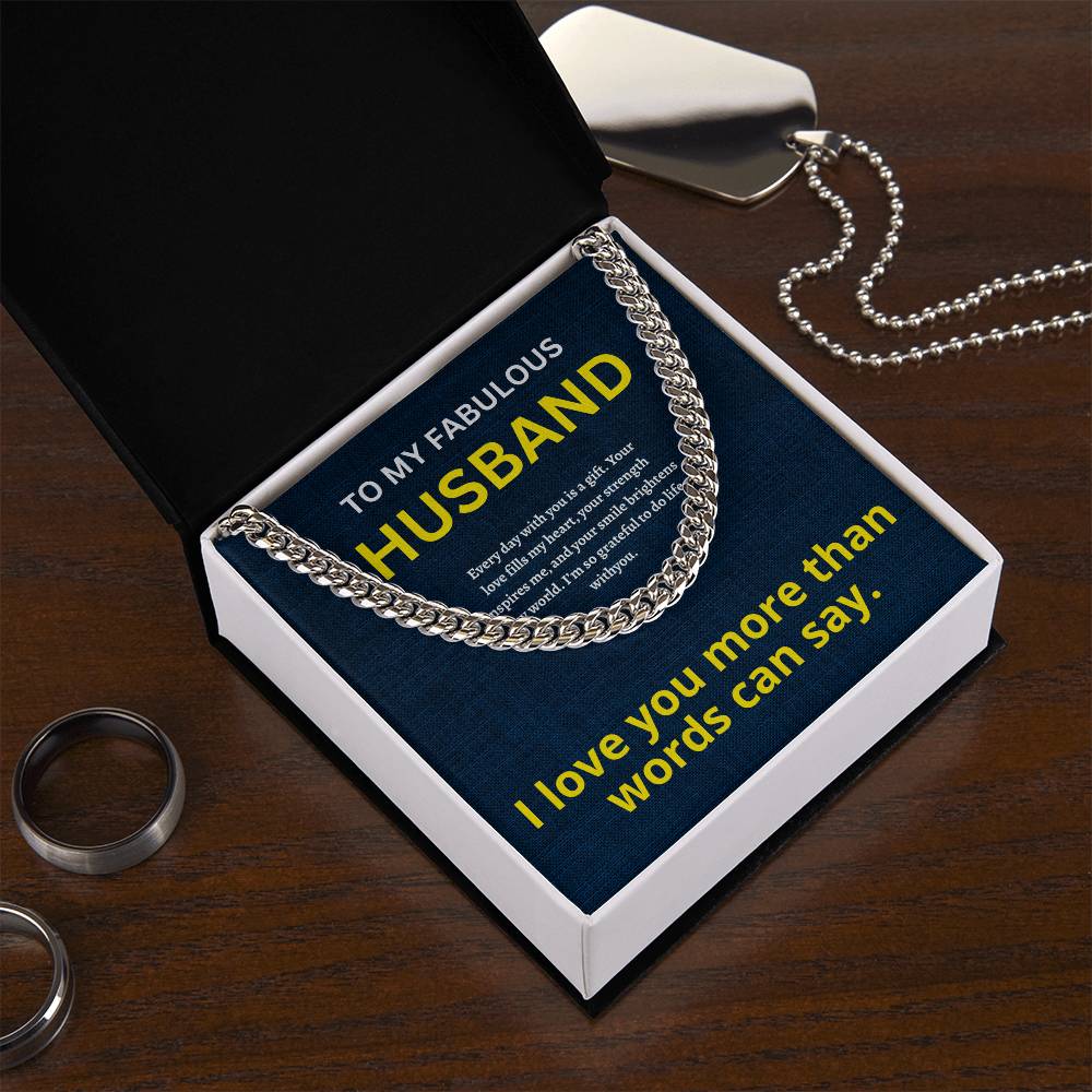 Husband Cuban Chain ShineOn Fulfillment
