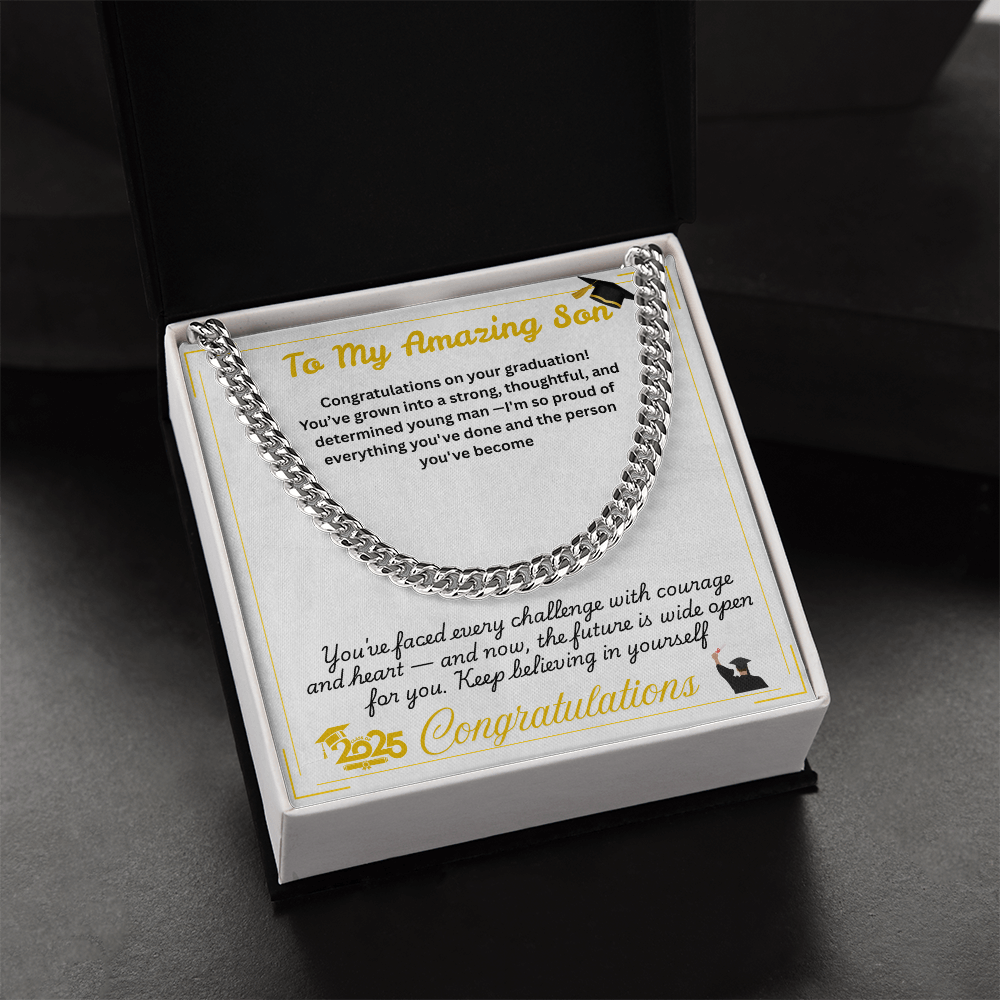 For Son(Graduation) -Cuban Link Chain ShineOn Fulfillment