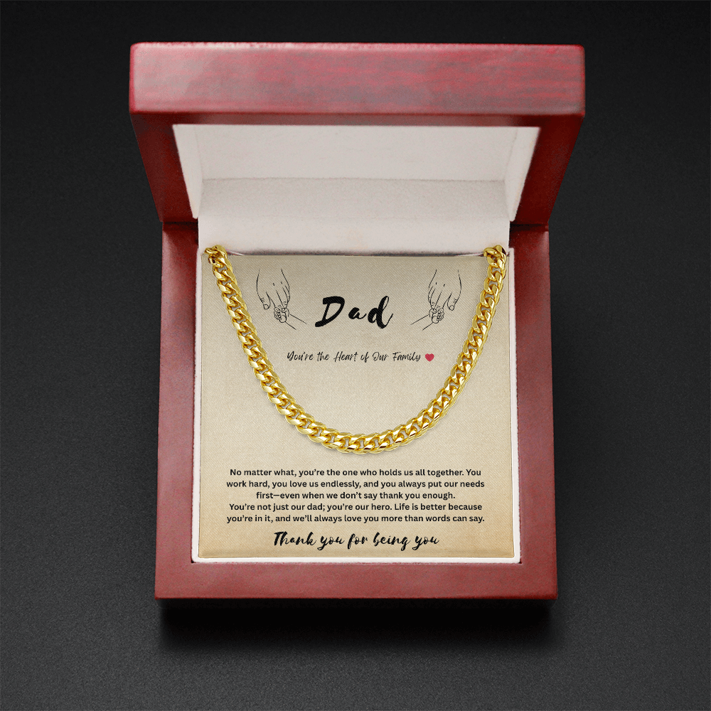 Dad - Cuban Link Chain by children ShineOn Fulfillment