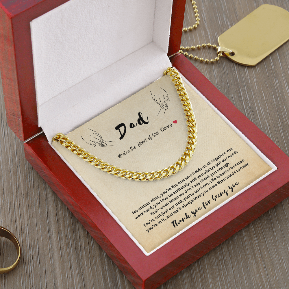 Dad - Cuban Link Chain by children ShineOn Fulfillment