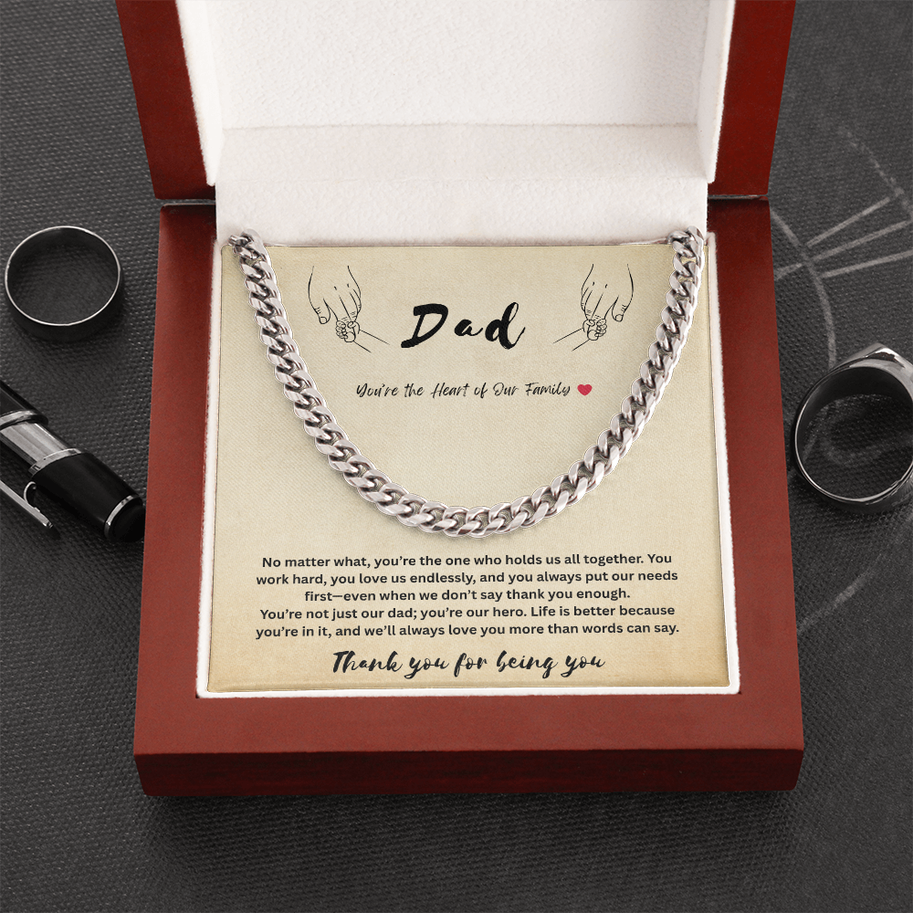 Dad - Cuban Link Chain by children ShineOn Fulfillment