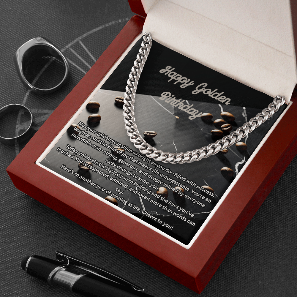 Happy Birthday For Man-Cuban Link Chain ShineOn Fulfillment