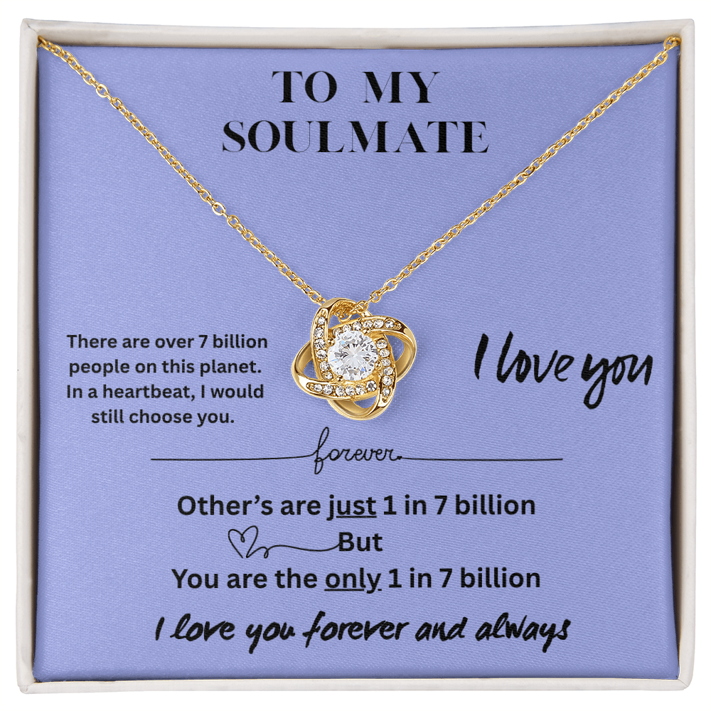 To My Soulmate - Love Knot Necklace ShineOn Fulfillment