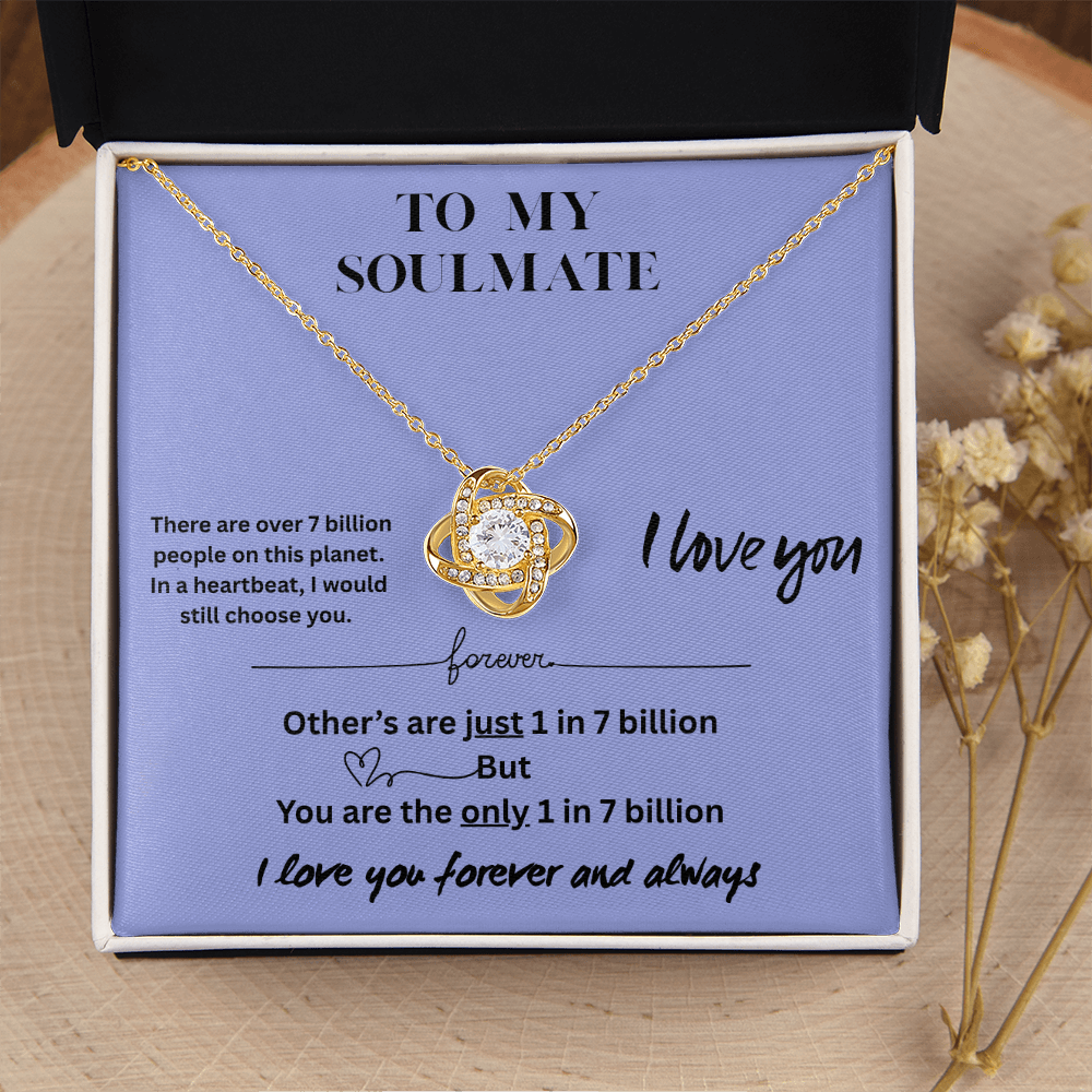 To My Soulmate - Love Knot Necklace ShineOn Fulfillment