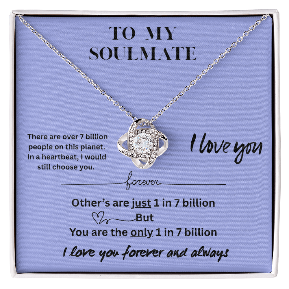 To My Soulmate - Love Knot Necklace ShineOn Fulfillment