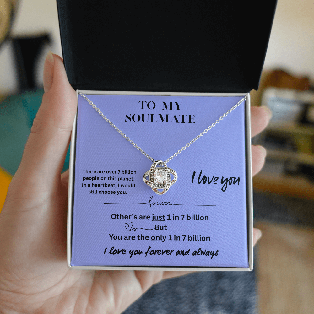 To My Soulmate - Love Knot Necklace ShineOn Fulfillment