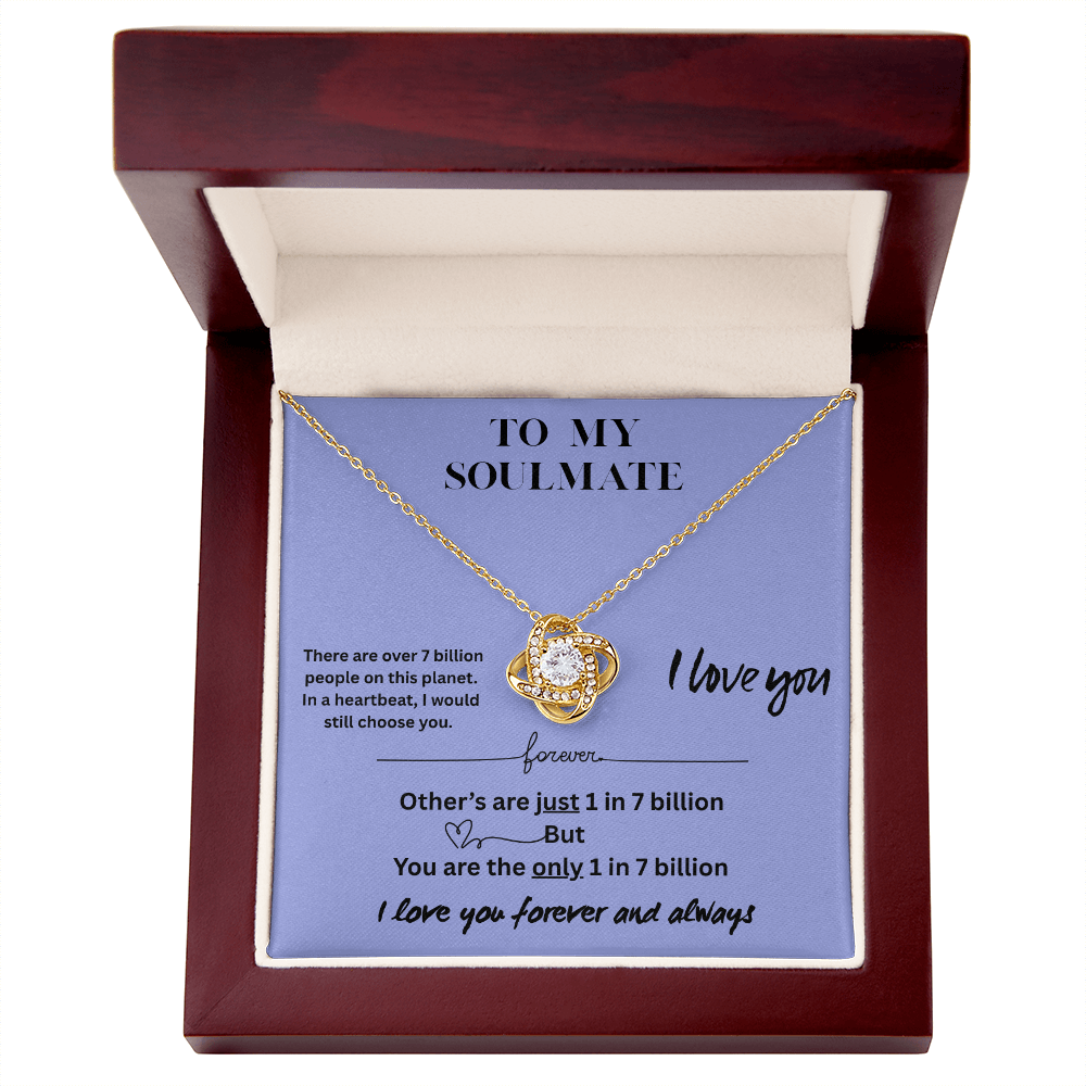 To My Soulmate - Love Knot Necklace ShineOn Fulfillment