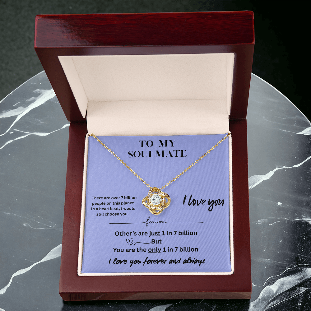 To My Soulmate - Love Knot Necklace ShineOn Fulfillment