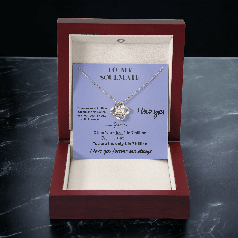 To My Soulmate - Love Knot Necklace ShineOn Fulfillment