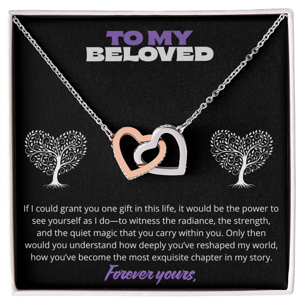 To my Beloved -Interlocking Hearts Necklace ShineOn Fulfillment