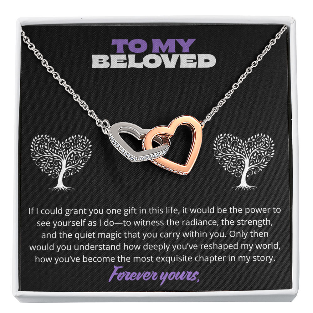 To my Beloved -Interlocking Hearts Necklace ShineOn Fulfillment
