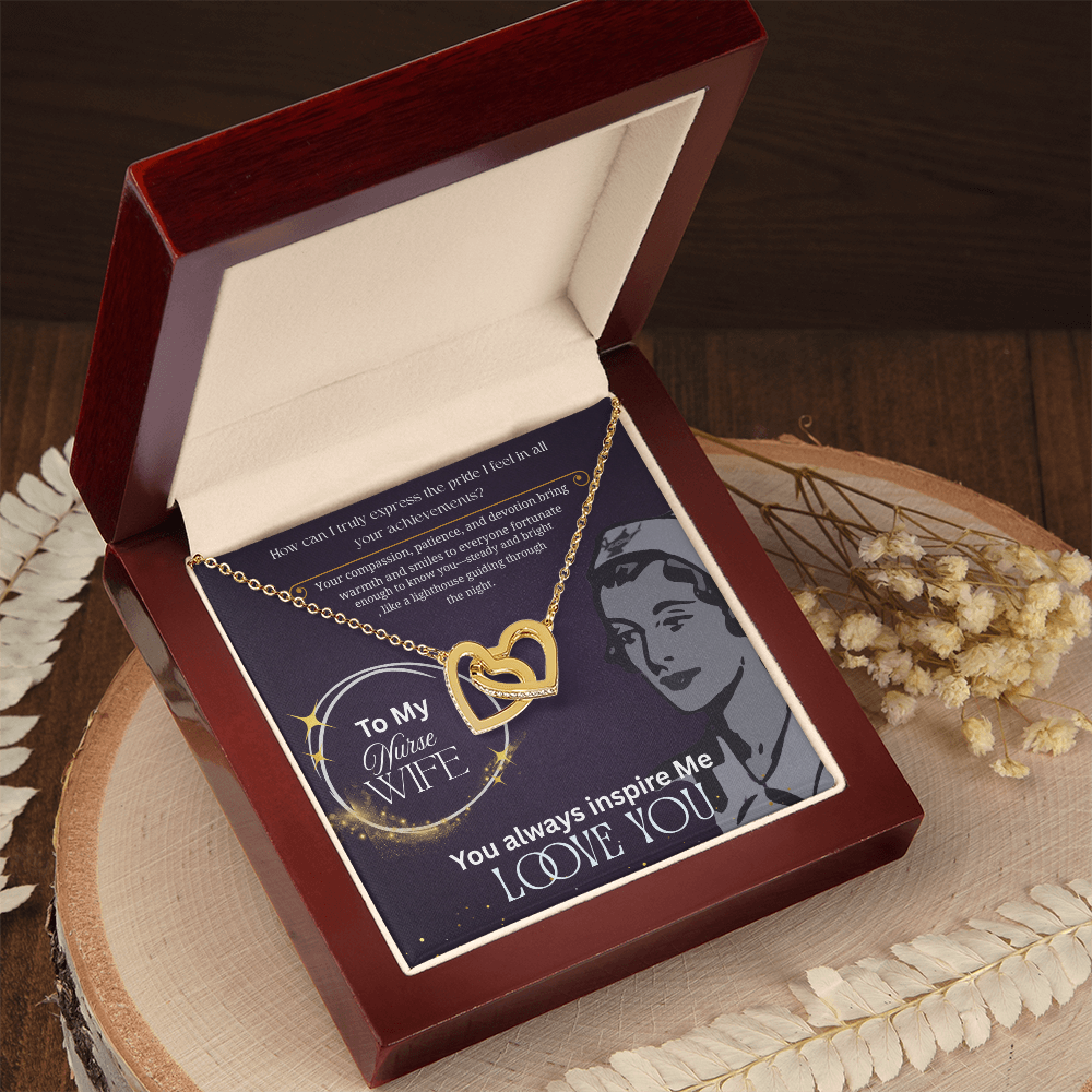 Nurse Wife - Interlocking Hearts Necklace ShineOn Fulfillment