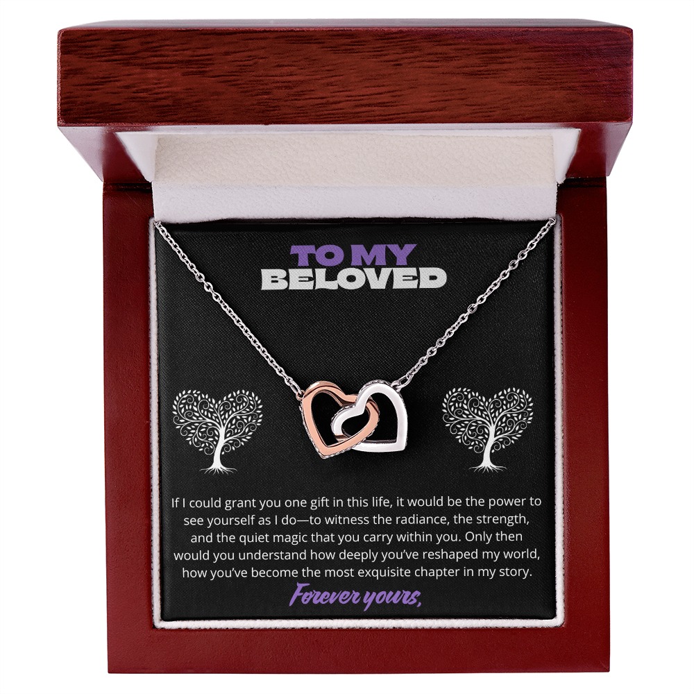 To my Beloved -Interlocking Hearts Necklace ShineOn Fulfillment