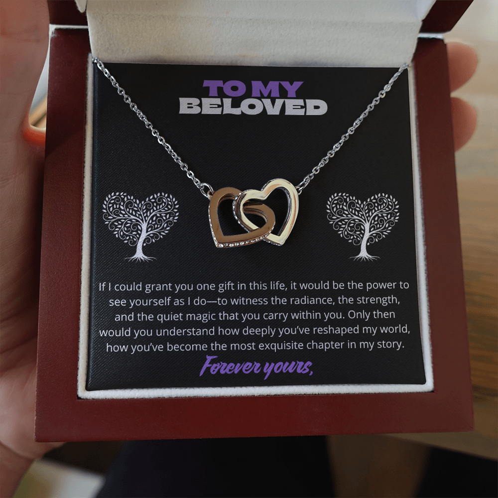 To my Beloved -Interlocking Hearts Necklace ShineOn Fulfillment