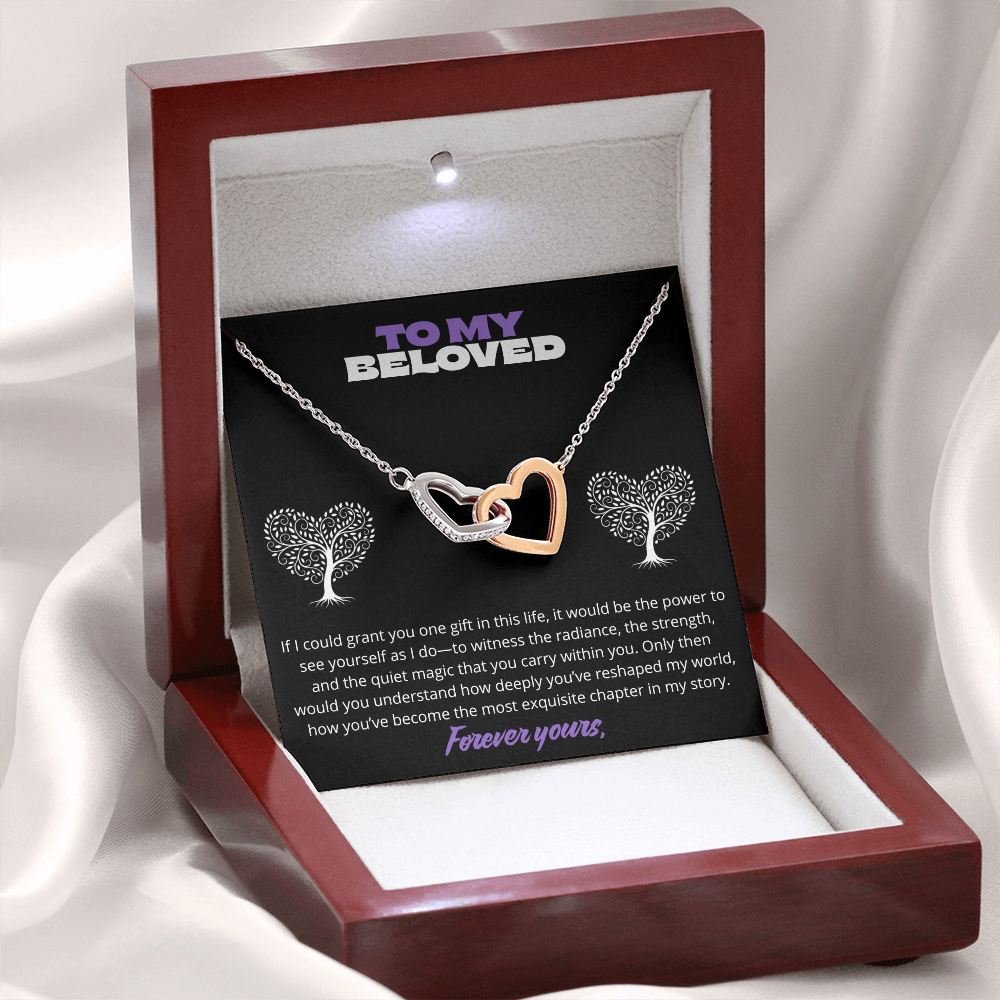 To my Beloved -Interlocking Hearts Necklace ShineOn Fulfillment