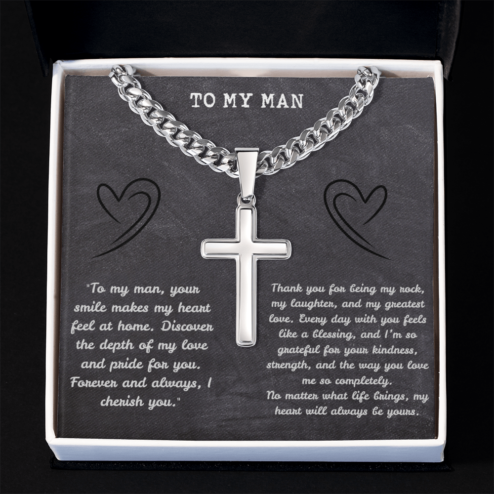 Men Cuban Cross Chain ShineOn Fulfillment