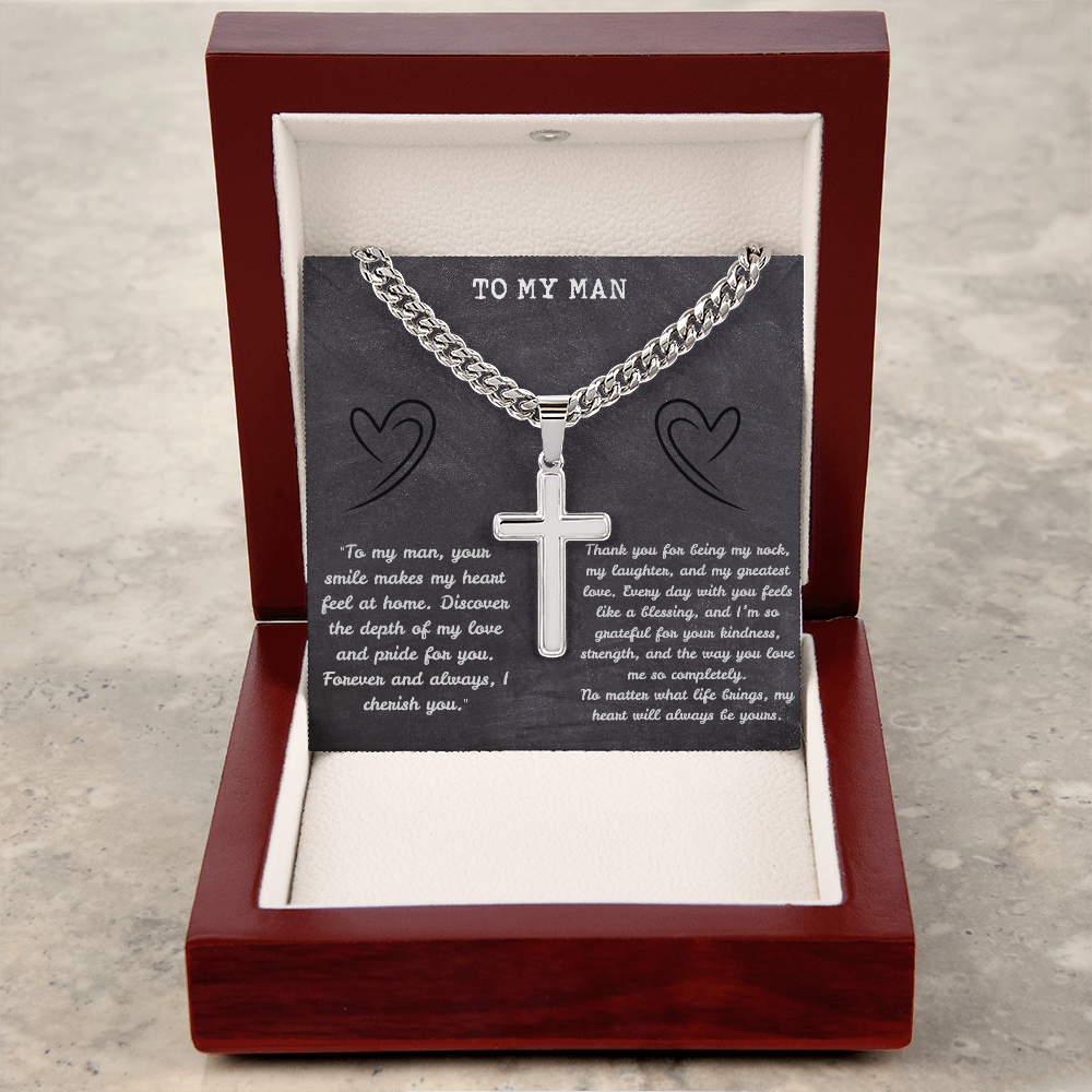 Men Cuban Cross Chain ShineOn Fulfillment