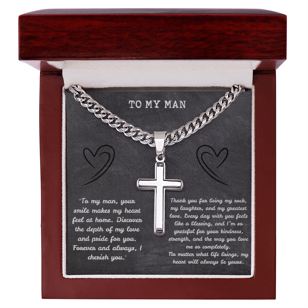 Men Cuban Cross Chain ShineOn Fulfillment