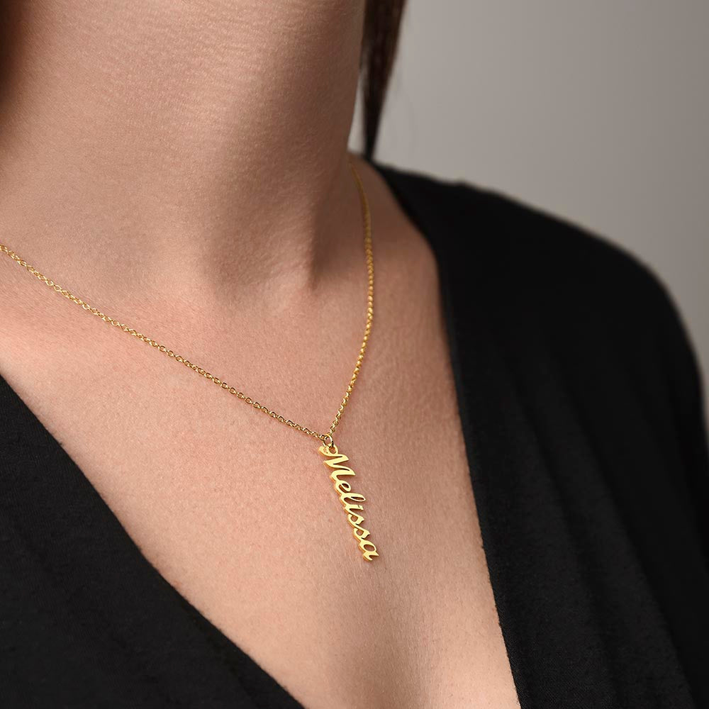 To My Bestfriend- Vertical Name Necklace ShineOn Fulfillment