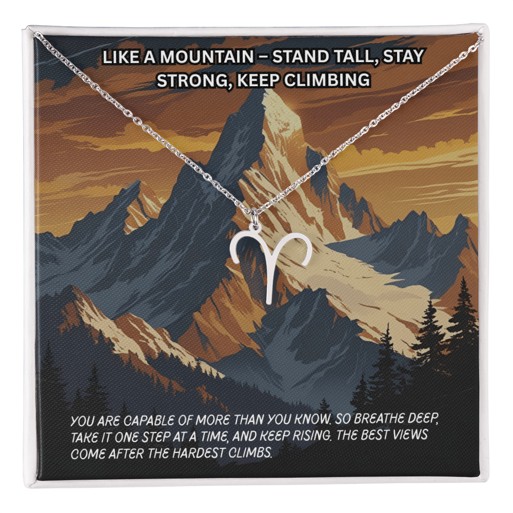 Motivation(Mountain) -Zodiac Symbol Necklace ShineOn Fulfillment