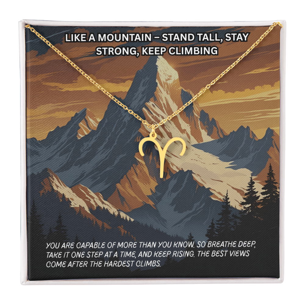 Motivation(Mountain) -Zodiac Symbol Necklace ShineOn Fulfillment