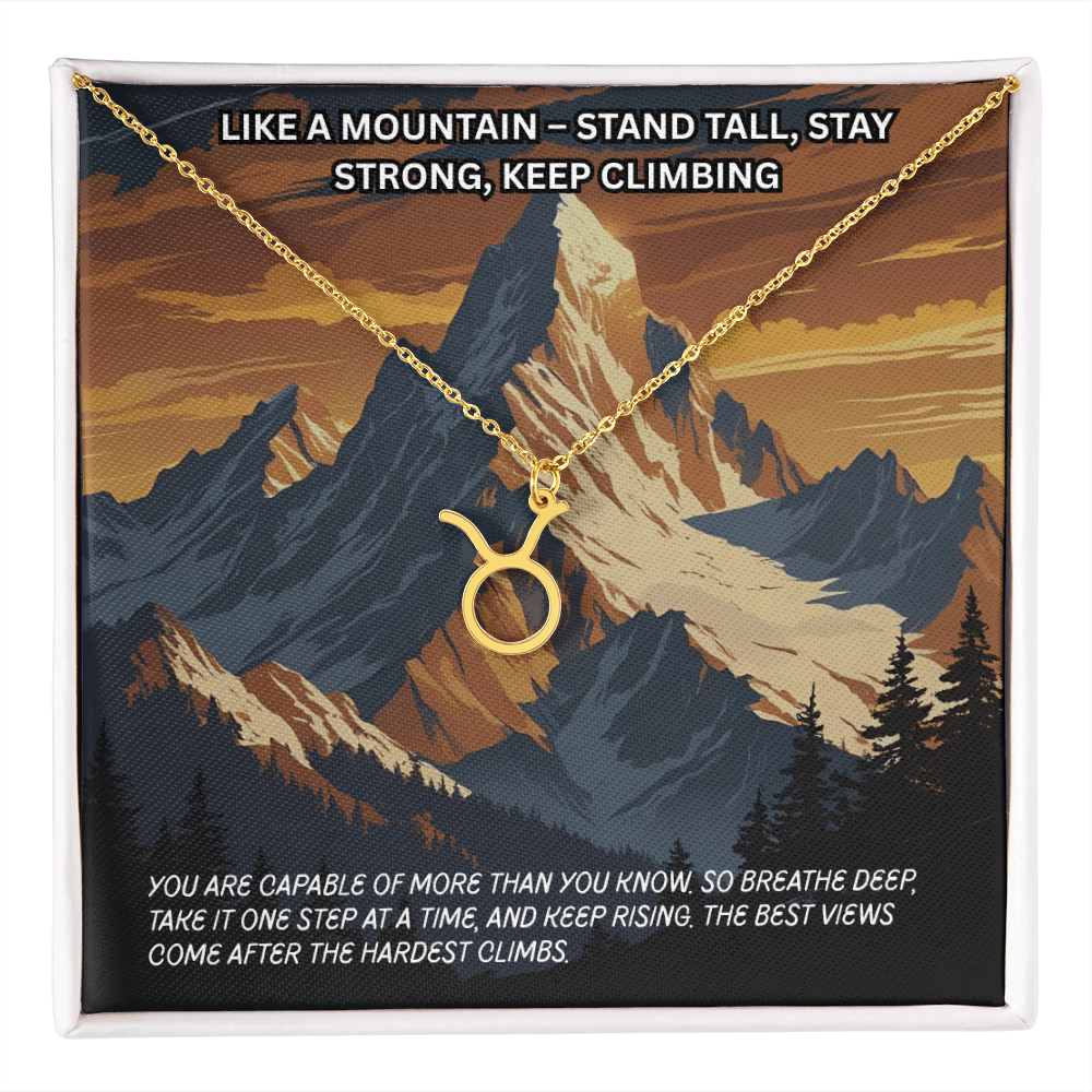 Motivation(Mountain) -Zodiac Symbol Necklace ShineOn Fulfillment