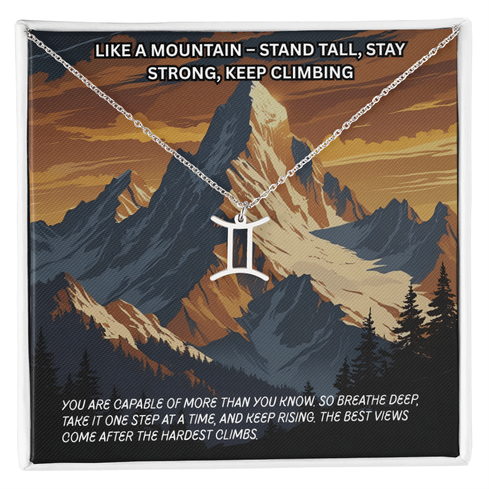 Motivation(Mountain) -Zodiac Symbol Necklace ShineOn Fulfillment