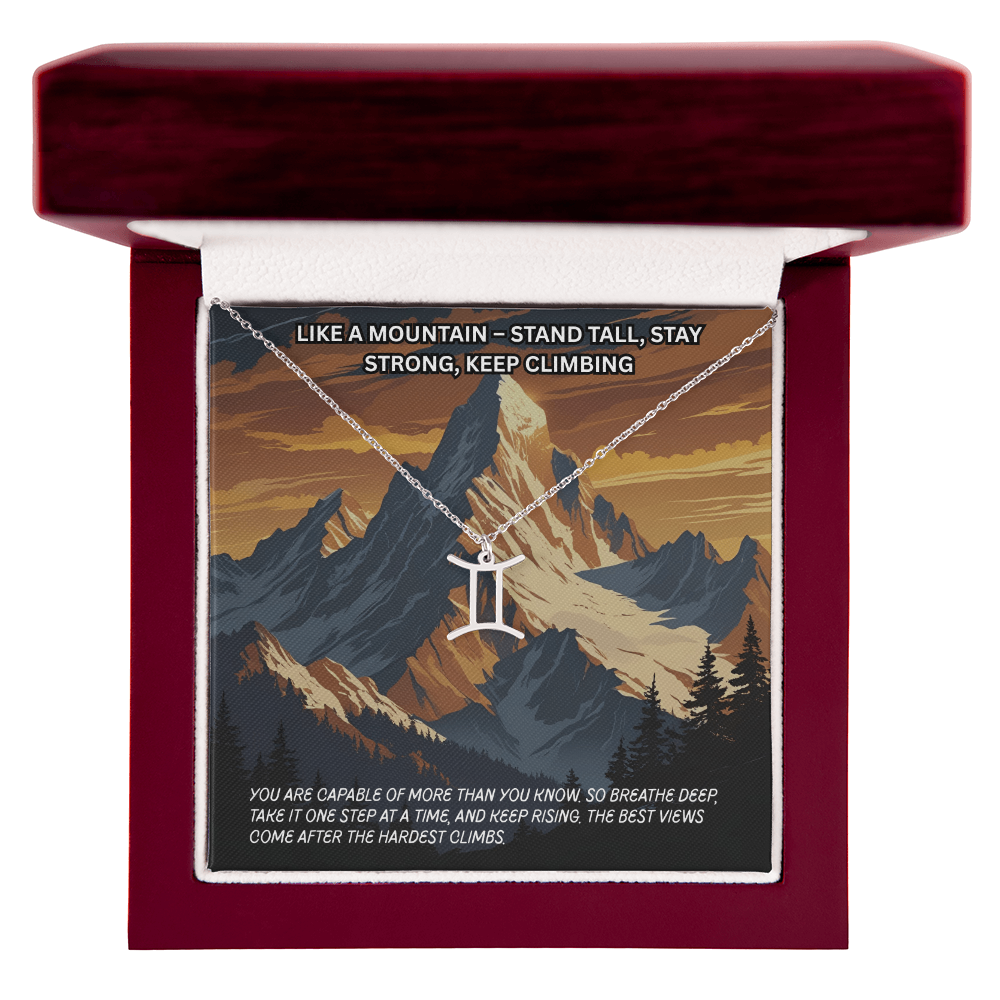 Motivation(Mountain) -Zodiac Symbol Necklace ShineOn Fulfillment