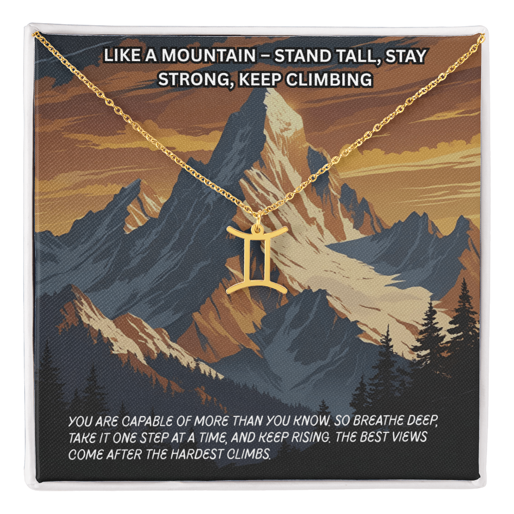 Motivation(Mountain) -Zodiac Symbol Necklace ShineOn Fulfillment