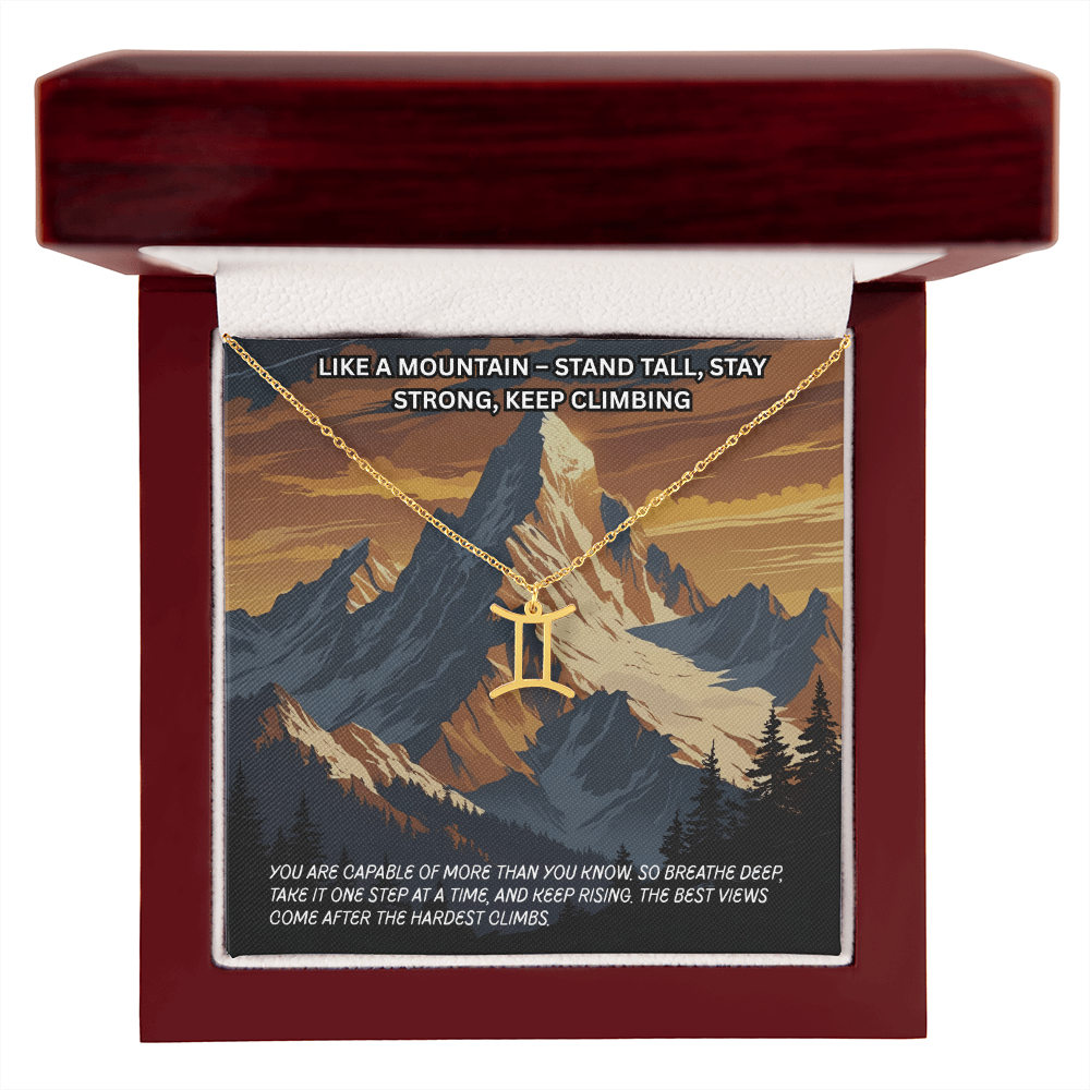 Motivation(Mountain) -Zodiac Symbol Necklace ShineOn Fulfillment