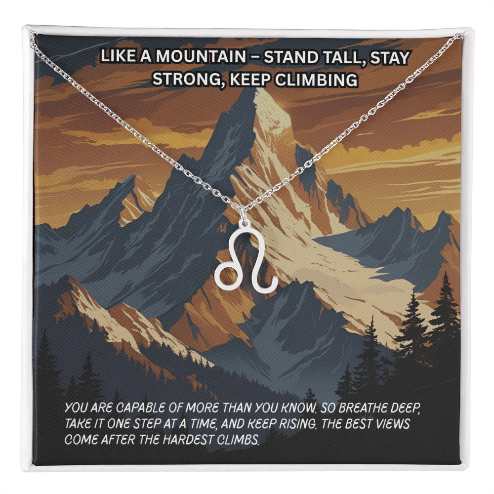 Motivation(Mountain) -Zodiac Symbol Necklace ShineOn Fulfillment
