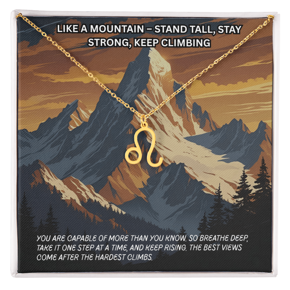 Motivation(Mountain) -Zodiac Symbol Necklace ShineOn Fulfillment