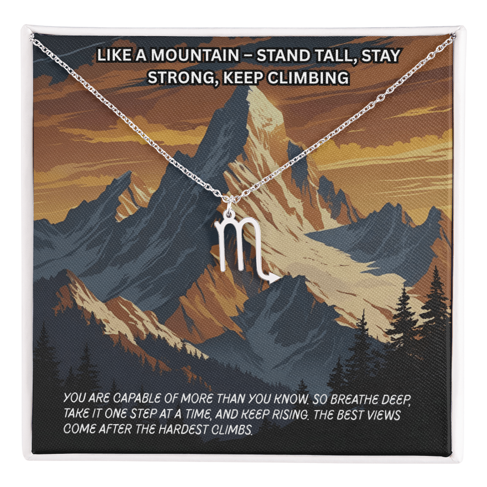 Motivation(Mountain) -Zodiac Symbol Necklace ShineOn Fulfillment