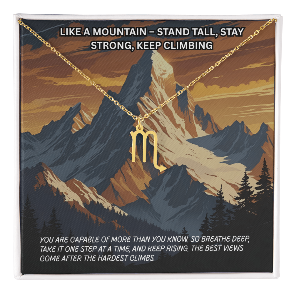Motivation(Mountain) -Zodiac Symbol Necklace ShineOn Fulfillment