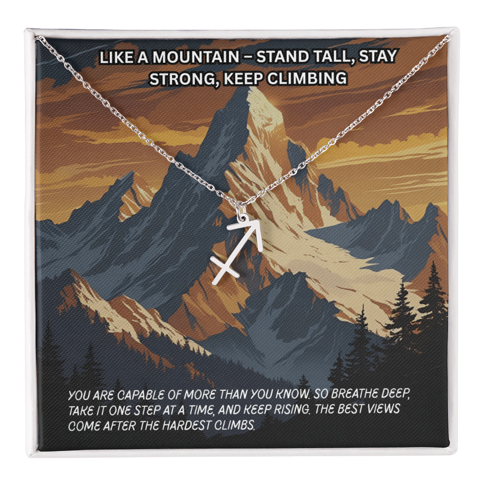 Motivation(Mountain) -Zodiac Symbol Necklace ShineOn Fulfillment