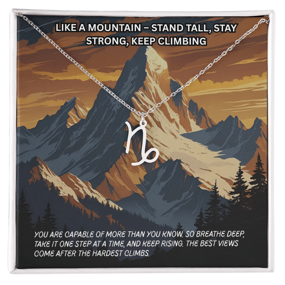 Motivation(Mountain) -Zodiac Symbol Necklace ShineOn Fulfillment