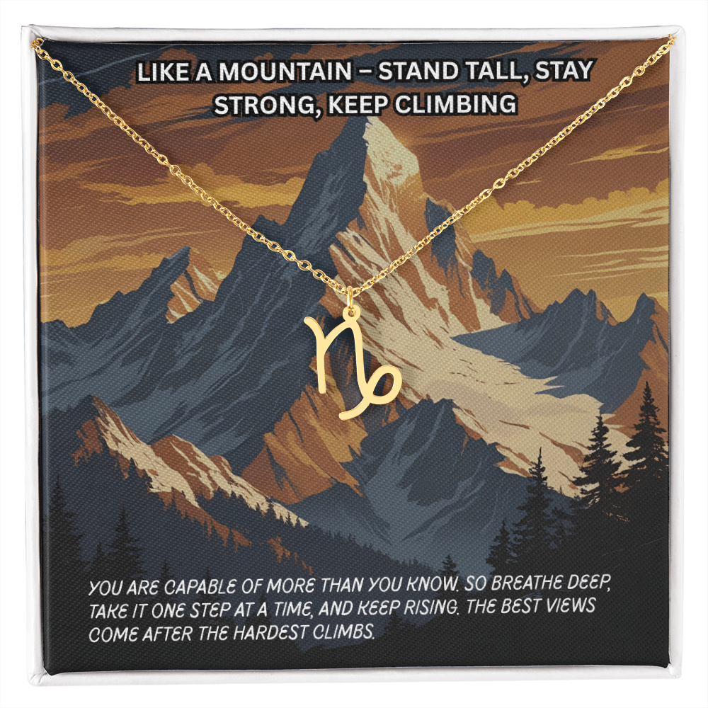 Motivation(Mountain) -Zodiac Symbol Necklace ShineOn Fulfillment