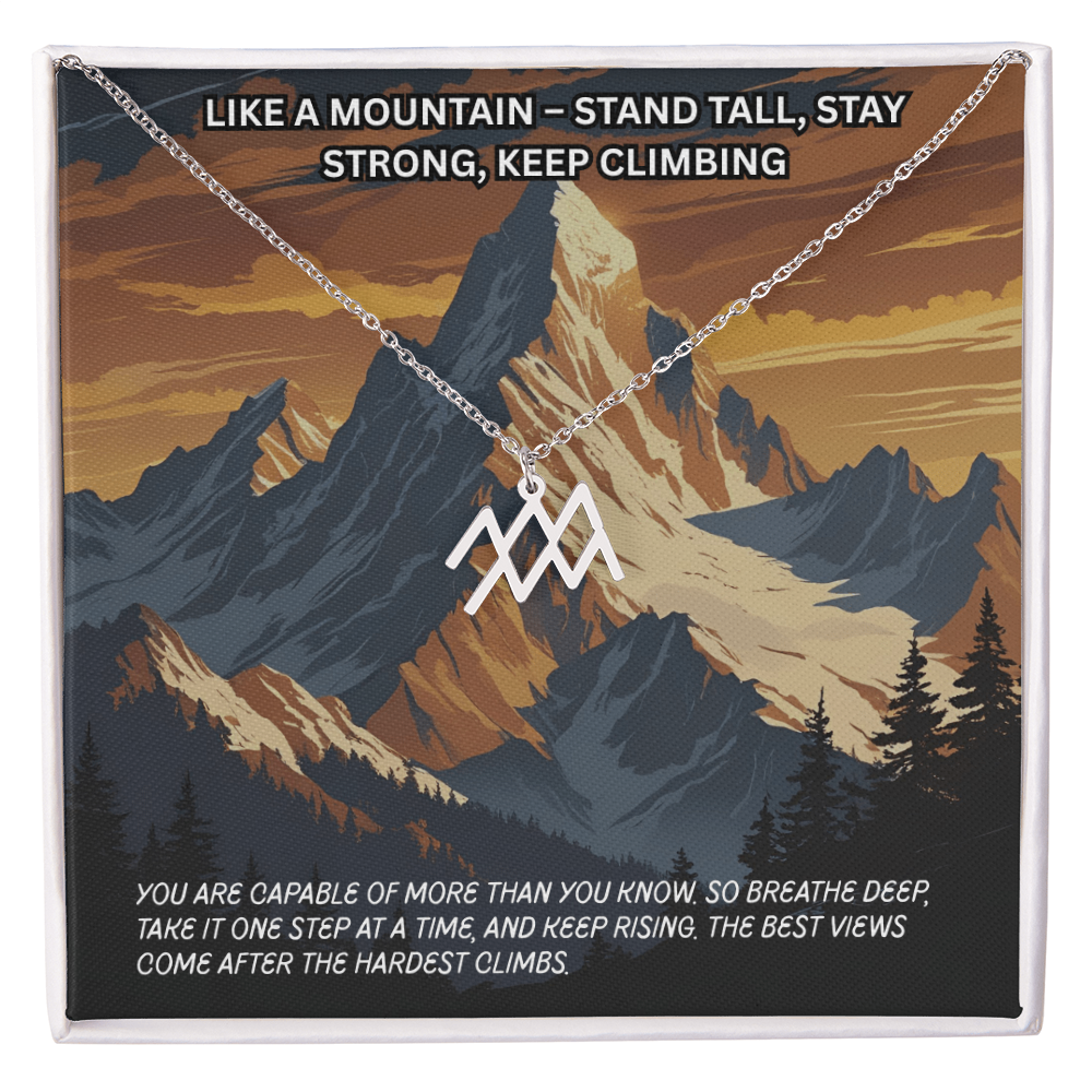 Motivation(Mountain) -Zodiac Symbol Necklace ShineOn Fulfillment