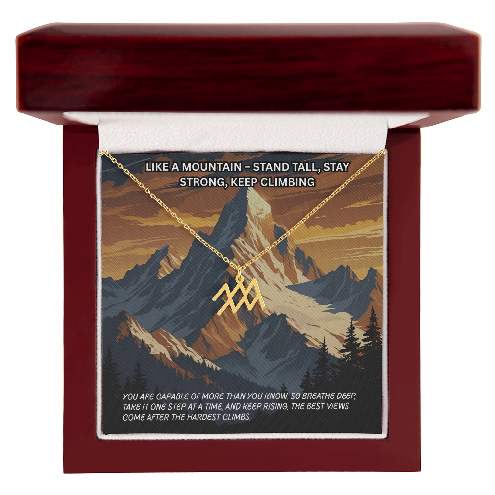 Motivation(Mountain) -Zodiac Symbol Necklace ShineOn Fulfillment