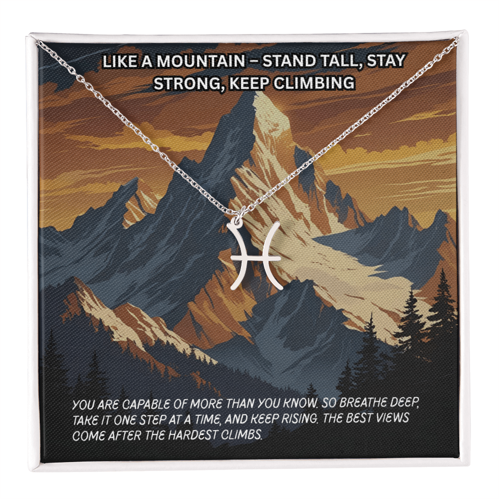 Motivation(Mountain) -Zodiac Symbol Necklace ShineOn Fulfillment