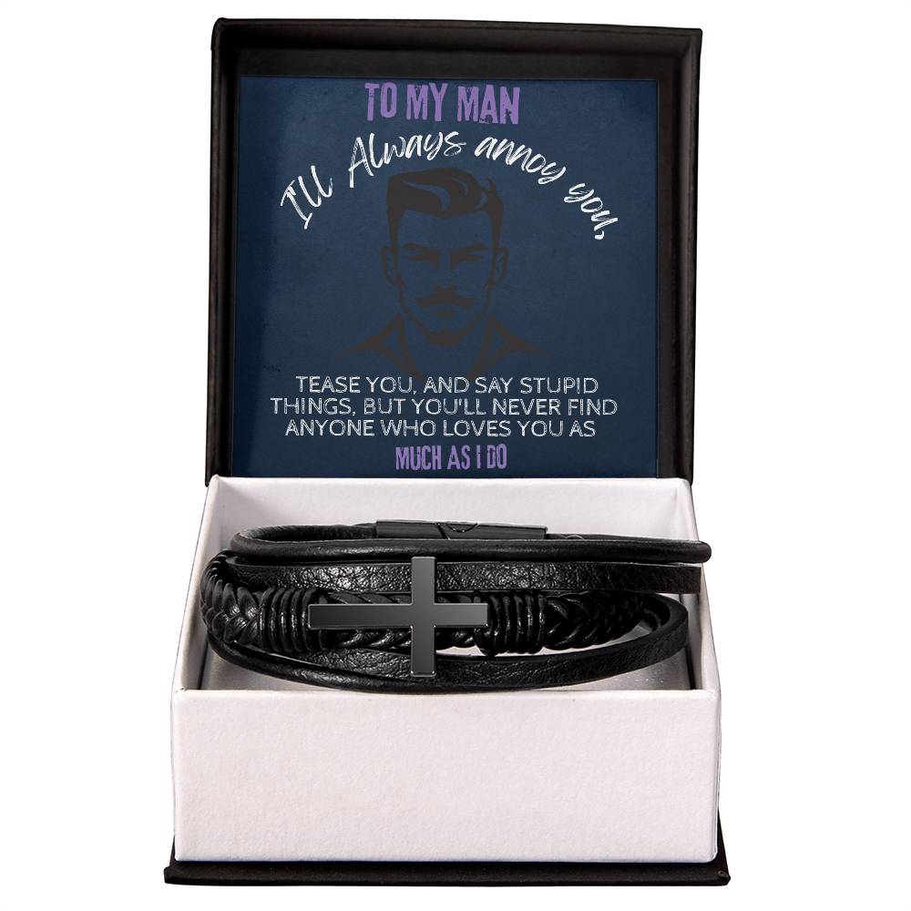 TO MY MAN -Men's Cross Bracelet ShineOn Fulfillment