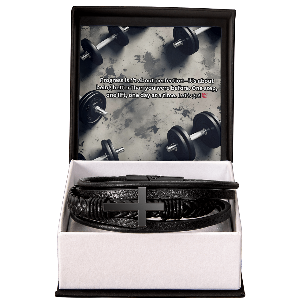 Motivation(Gym) -Men's Cross Bracelet ShineOn Fulfillment