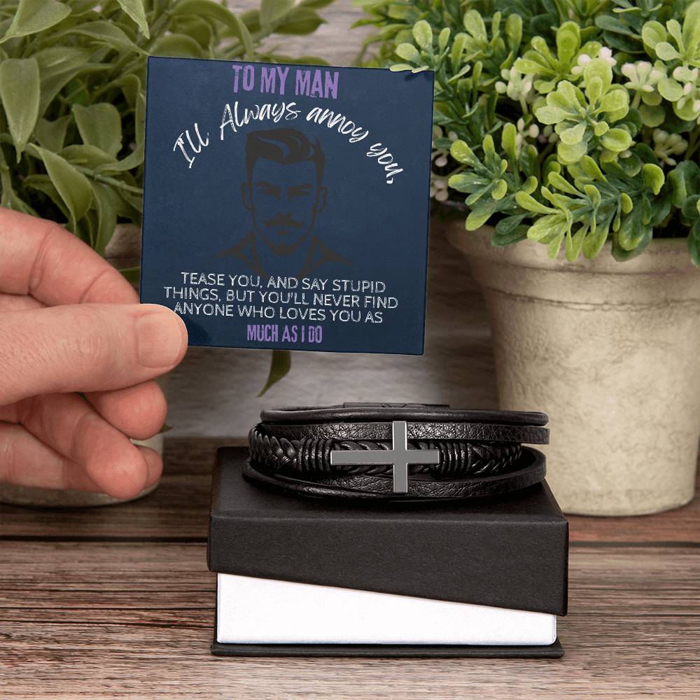 TO MY MAN -Men's Cross Bracelet ShineOn Fulfillment