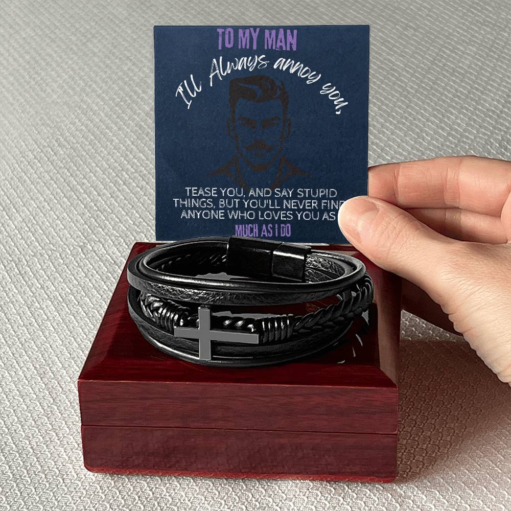 TO MY MAN -Men's Cross Bracelet ShineOn Fulfillment